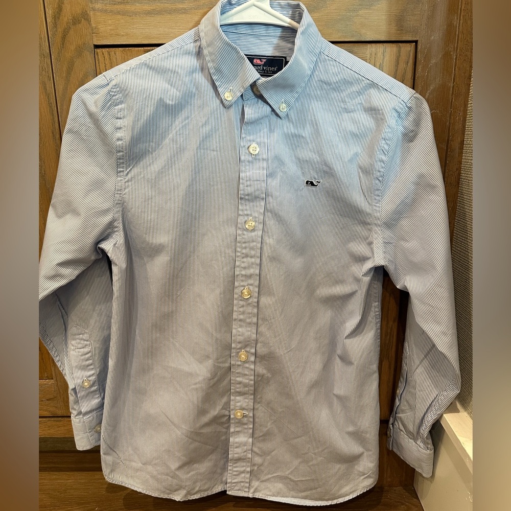 Vineyard Vines Youth Button Up Pinstripe Shirt